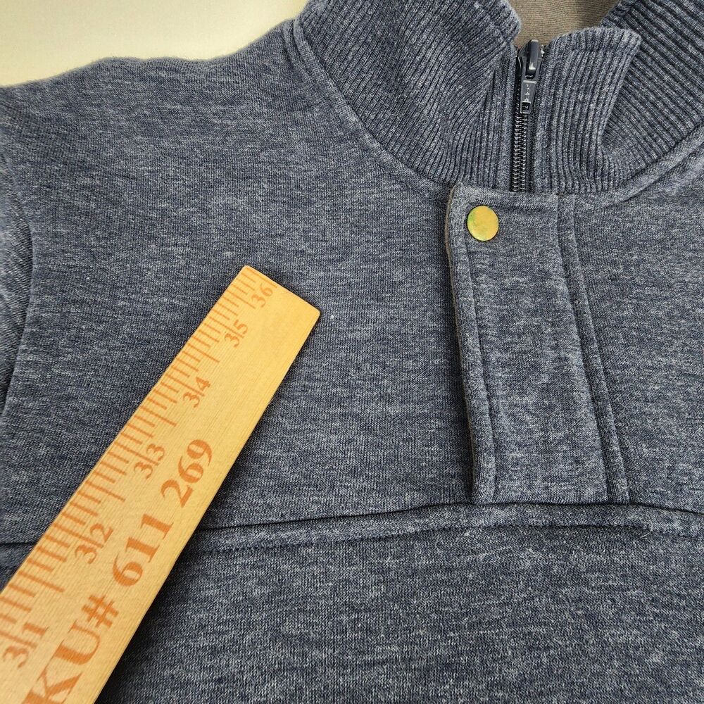 Orvis Fly Fishing Pullover Mens M Blue 1/4 Zip Embroidered Fly Sweatshirt - Picture 7 of 14